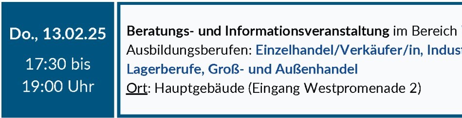 Beratung & Info kaufmännische Berufsausbildung…